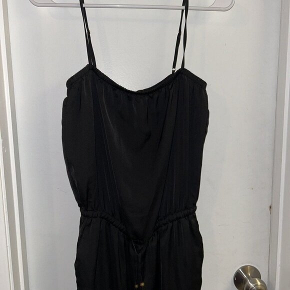 J. Crew Black Convertible Lightweight Spaghetti Strap Waist Tie Jumpsuit Size XS - Picture 3 of 7